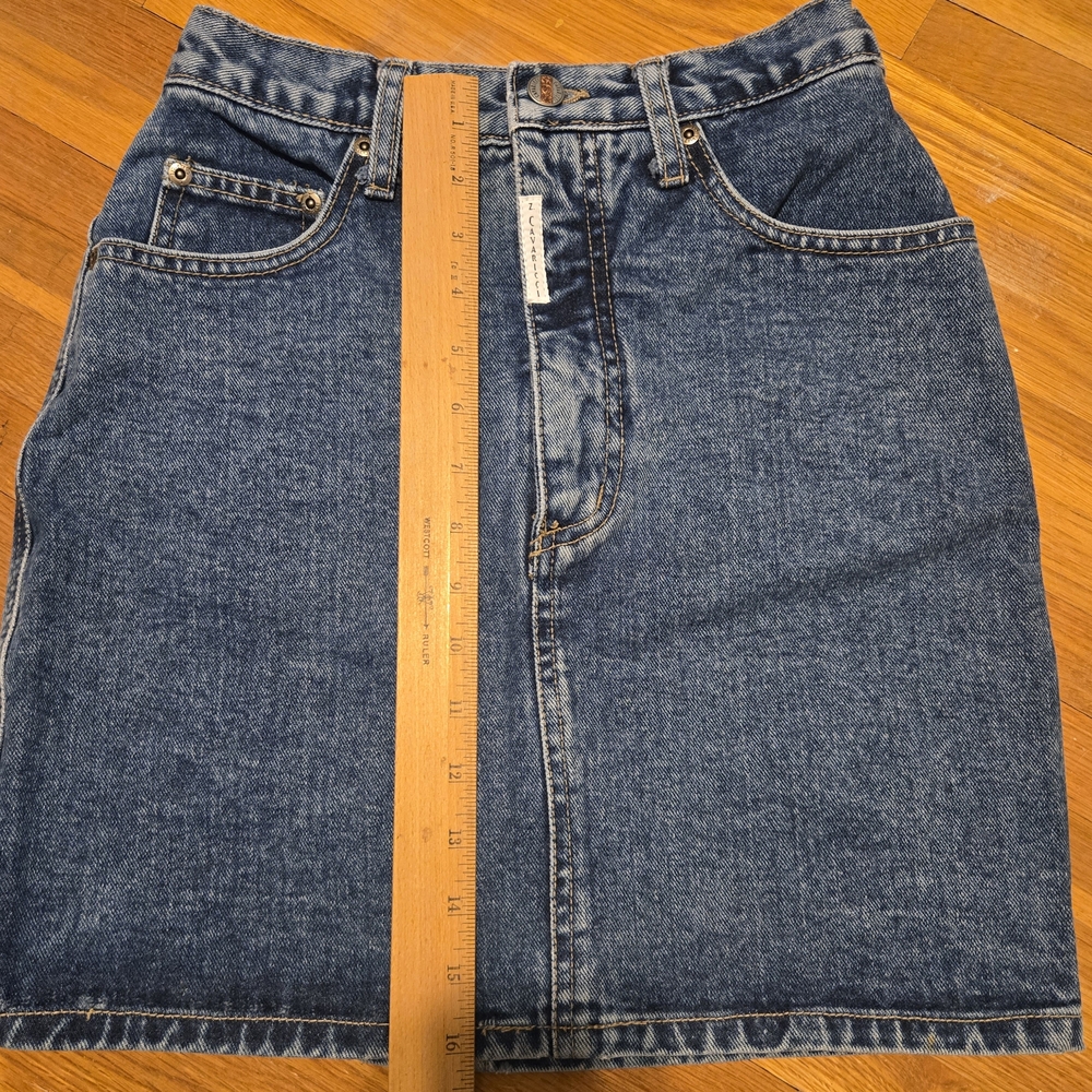 Z. CAVARICCI Y2K Women’s Size 28 Stonewash Denim Jean Skirt - Picture 3 of 4